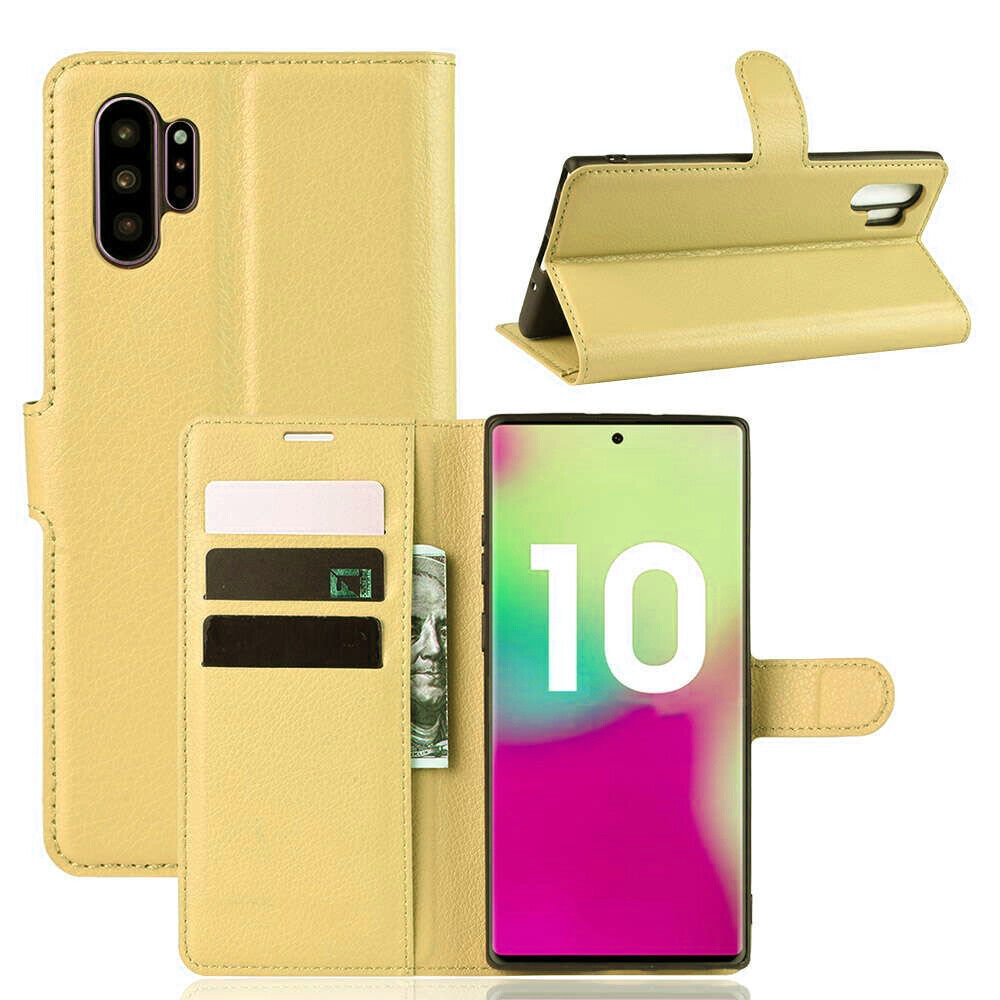 Leather Folio Wallet Case for Samsung Galaxy Note 10 Leather Folio Wallet Case for Samsung Galaxy Note 10